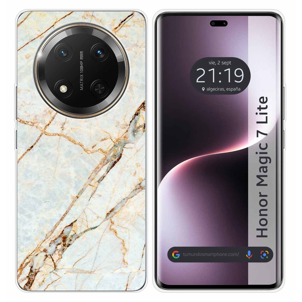 Funda Silicona para Huawei Honor Magic 7 Lite 5G diseño Mármol 13 Dibujos