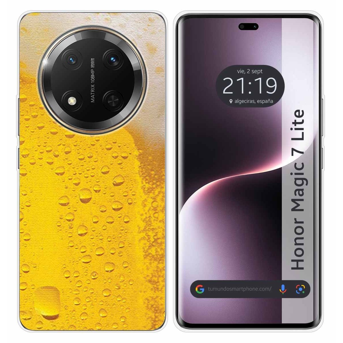 Funda Silicona para Huawei Honor Magic 7 Lite 5G diseño Cerveza Dibujos