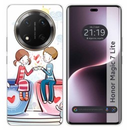 Funda Silicona para Huawei Honor Magic 7 Lite 5G diseño Café Dibujos