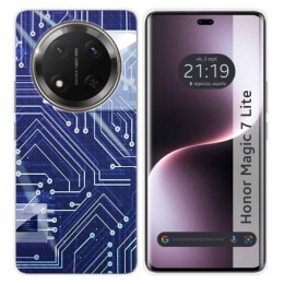 Funda Silicona para Huawei Honor Magic 7 Lite 5G diseño Circuito Dibujos