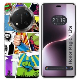 Funda Silicona para Huawei Honor Magic 7 Lite 5G diseño Comic Dibujos