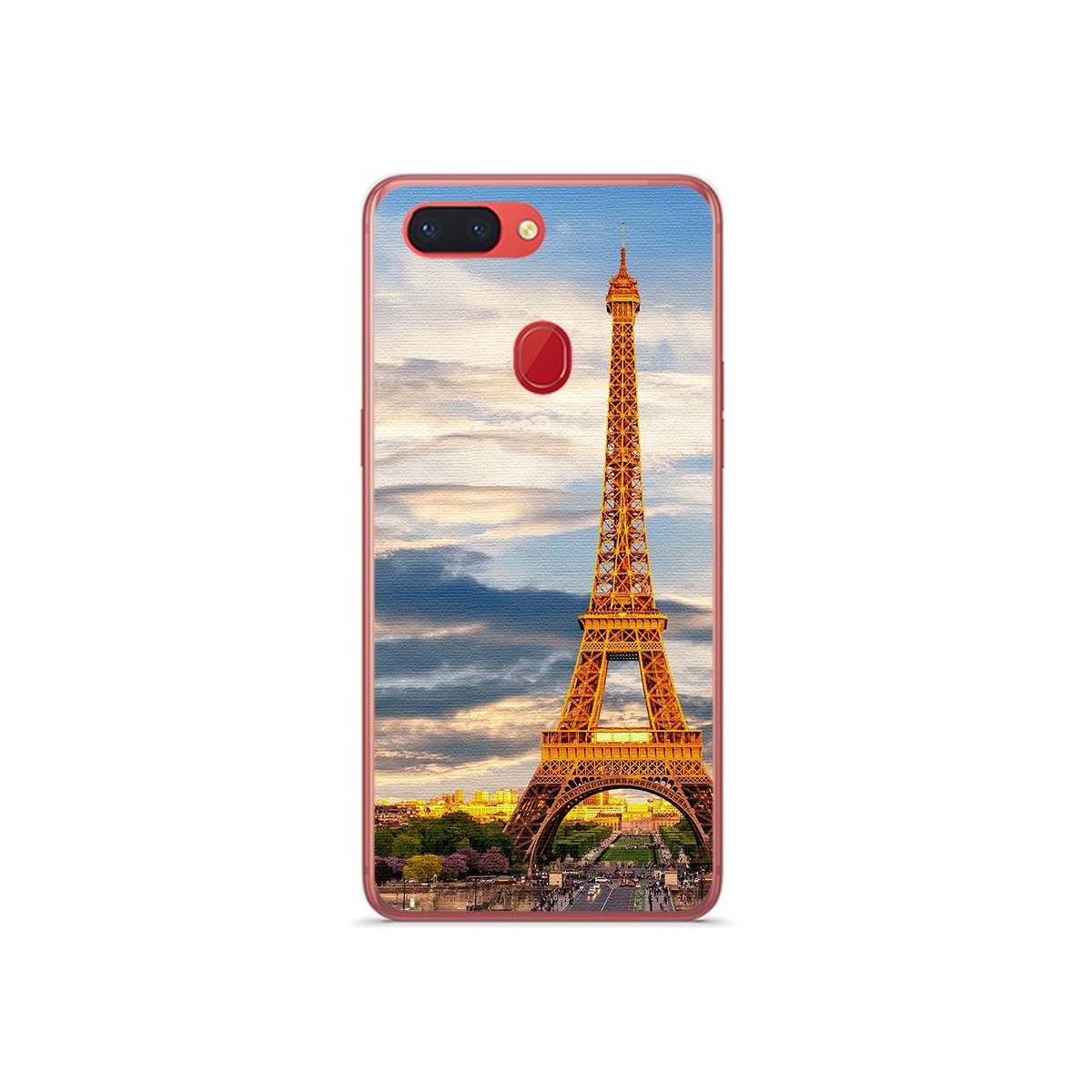 Funda Gel Tpu para Oppo R15 Pro Diseño Paris Dibujos