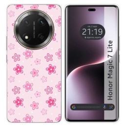Funda Silicona para Huawei Honor Magic 7 Lite 5G diseño Flores Dibujos