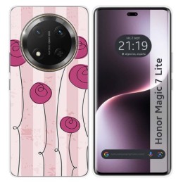 Funda Silicona para Huawei Honor Magic 7 Lite 5G diseño Flores Vintage Dibujos