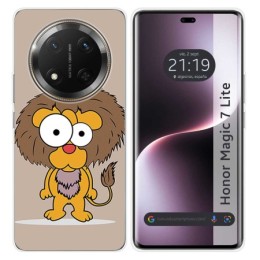 Funda Silicona para Huawei Honor Magic 7 Lite 5G diseño Leon Dibujos