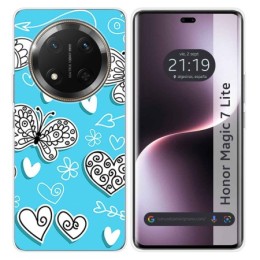 Funda Silicona para Huawei Honor Magic 7 Lite 5G diseño Mariposas Dibujos
