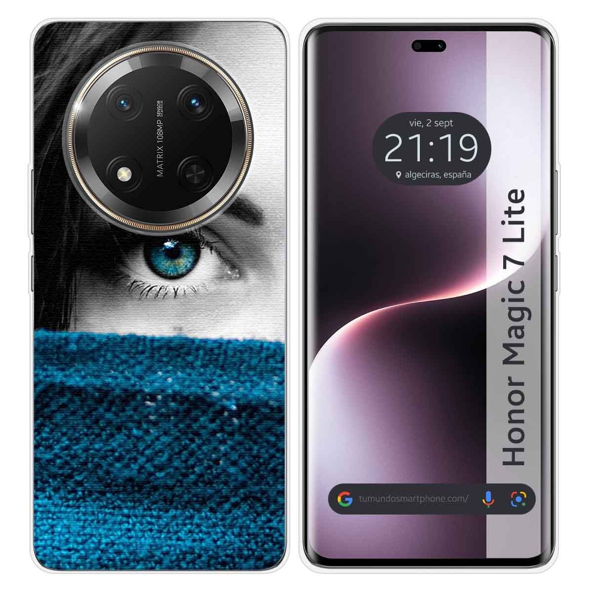 Funda Silicona para Huawei Honor Magic 7 Lite 5G diseño Ojo Dibujos