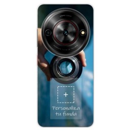 Personaliza tu Funda Silicona Gel Tpu Transparente con tu Fotografia para Zte Blade A75 5G Dibujo Personalizada