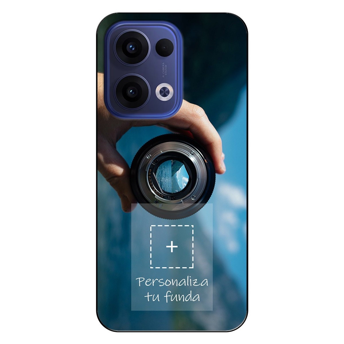 Personaliza tu Funda Silicona Gel Tpu Negra con tu Fotografia para Oppo Reno 13 5G Dibujo Personalizada