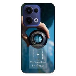 Personaliza tu Funda Silicona Gel Tpu Negra con tu Fotografia para Oppo Reno 13 Pro 5G Dibujo Personalizada