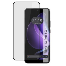 Protector Cristal Templado Completo 5D Full Glue Negro para Oppo Reno 13 Pro 5G Vidrio