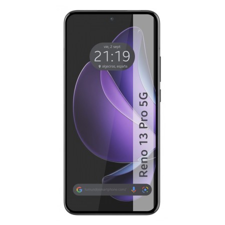 Protector Cristal Templado Completo 5D Full Glue Negro para Oppo Reno 13 Pro 5G Vidrio