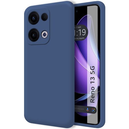 Funda Silicona Líquida Ultra Suave para Oppo Reno 13 5G color Azul