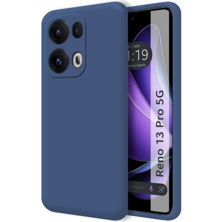 Funda Silicona Líquida Ultra Suave para Oppo Reno 13 Pro 5G color Azul