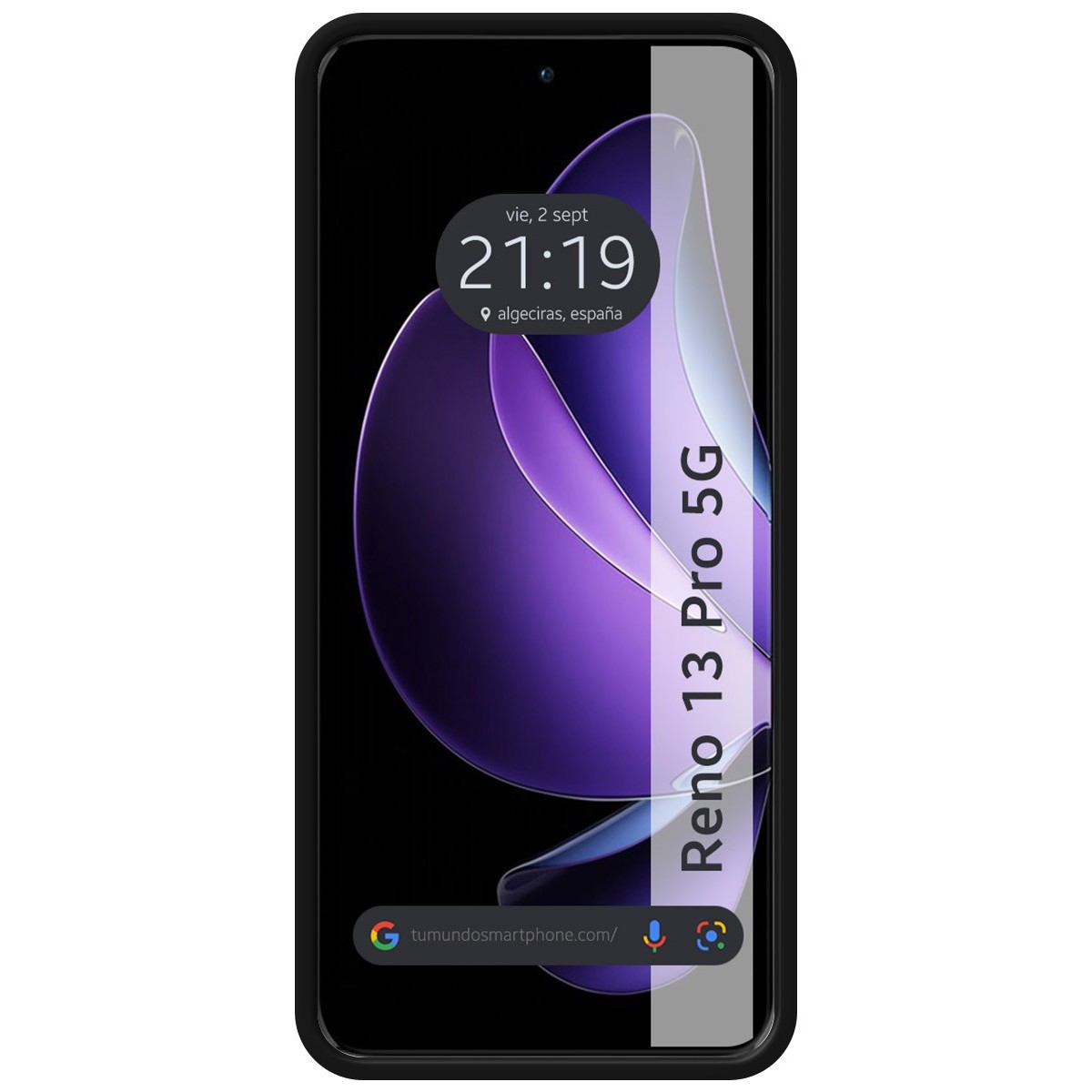 Funda Silicona Líquida Ultra Suave para Oppo Reno 13 Pro 5G color Negra