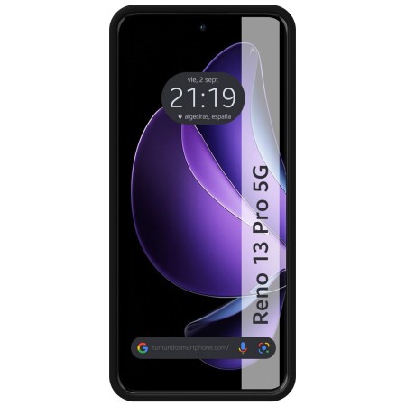 Funda Silicona Líquida Ultra Suave para Oppo Reno 13 Pro 5G color Negra