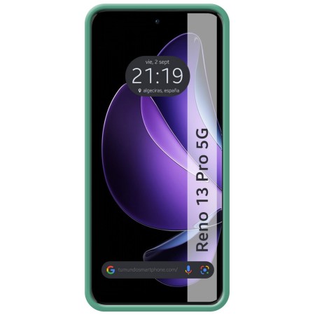 Funda Silicona Líquida Ultra Suave para Oppo Reno 13 Pro 5G color Verde