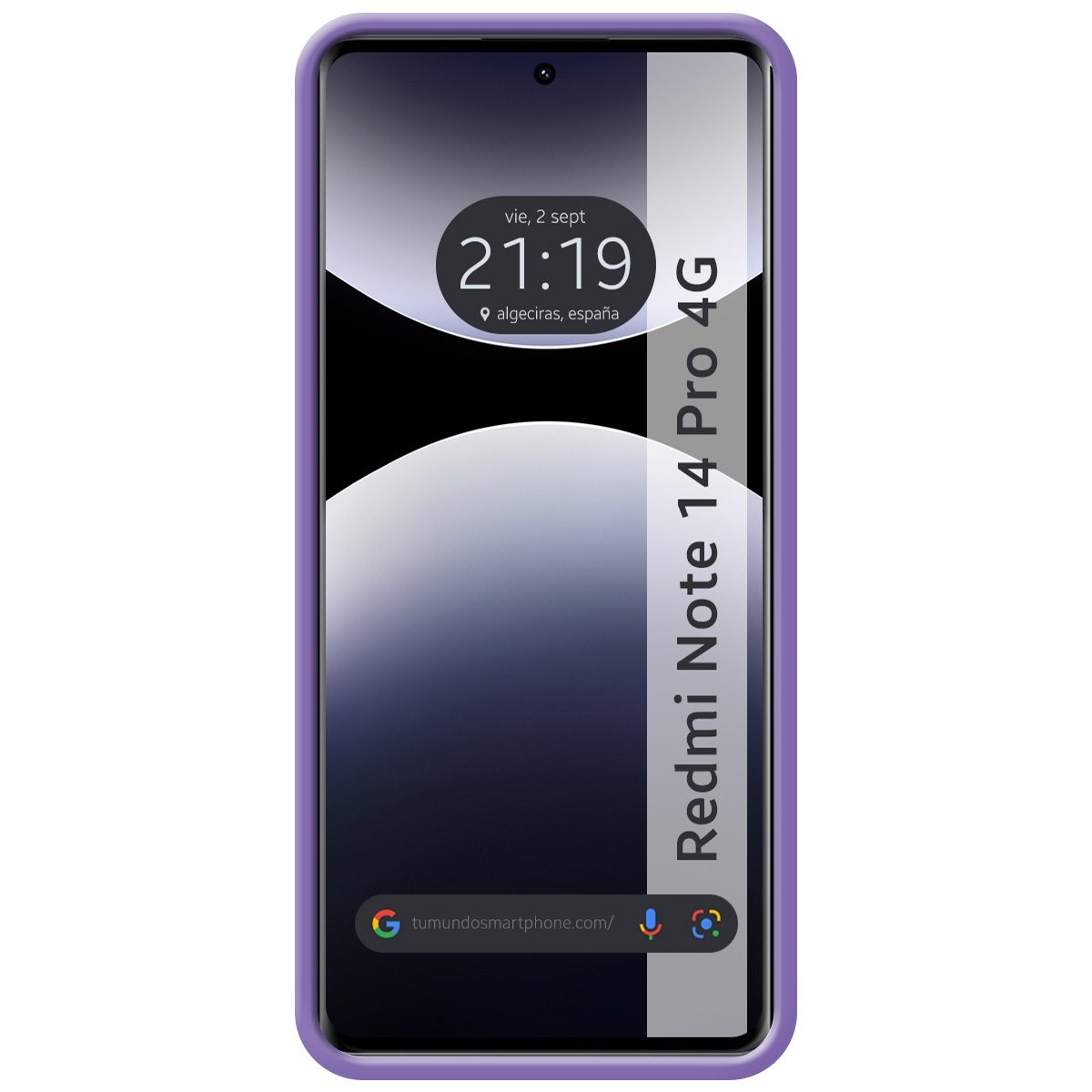 Funda Silicona Líquida Ultra Suave para Xiaomi Redmi Note 14 Pro 4G color Morada