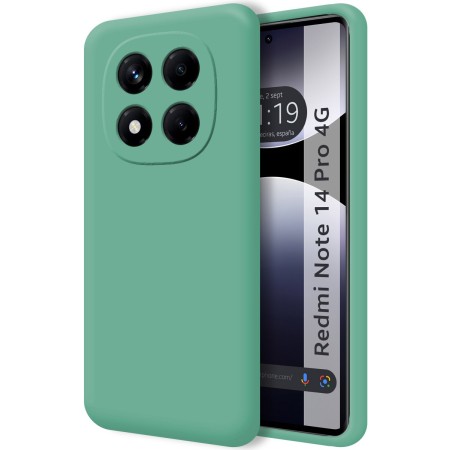 Funda Silicona Líquida Ultra Suave para Xiaomi Redmi Note 14 Pro 4G color Verde