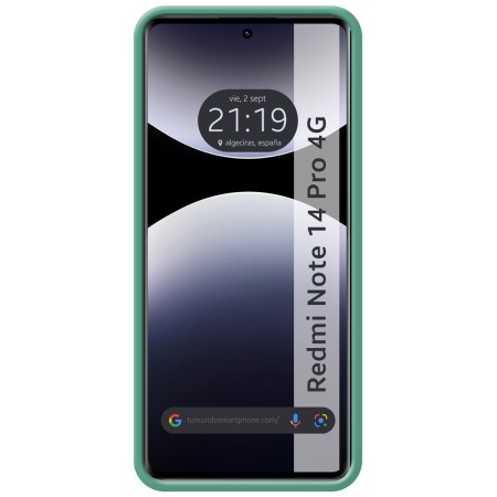 Funda Silicona Líquida Ultra Suave para Xiaomi Redmi Note 14 Pro 4G color Verde