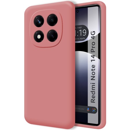 Funda Silicona Líquida Ultra Suave para Xiaomi Redmi Note 14 Pro 4G color Rosa