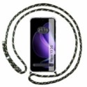 Funda Colgante Transparente para Oppo Reno 13 5G con Cordon Verde / Dorado
