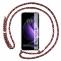 Funda Colgante Transparente para Oppo Reno 13 Pro 5G con Cordon Rosa / Dorado