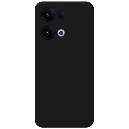 Funda Silicona Líquida Ultra Suave para Oppo Reno 13 5G color Negra