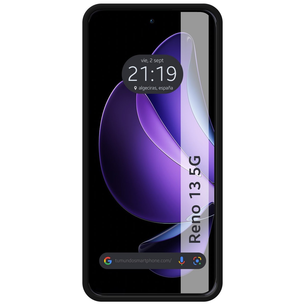 Funda Silicona Líquida Ultra Suave para Oppo Reno 13 5G color Negra