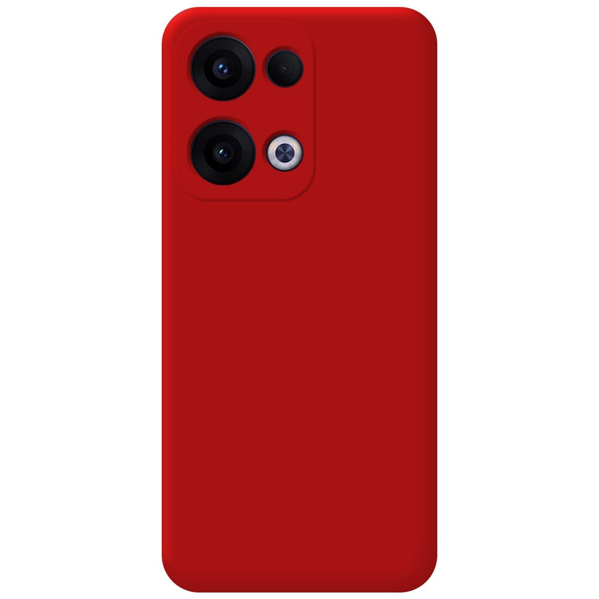 Funda Silicona Líquida Ultra Suave para Oppo Reno 13 5G color Roja