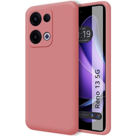 Funda Silicona Líquida Ultra Suave para Oppo Reno 13 5G color Rosa