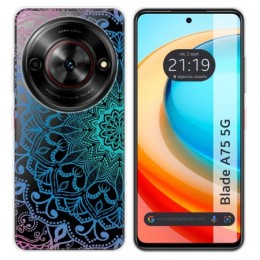 Funda Silicona Transparente para Zte Blade A75 5G diseño Mandala Dibujos