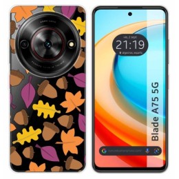 Funda Silicona Transparente para Zte Blade A75 5G diseño Otoño Dibujos