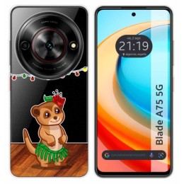Funda Silicona Transparente para Zte Blade A75 5G diseño Suricata Dibujos