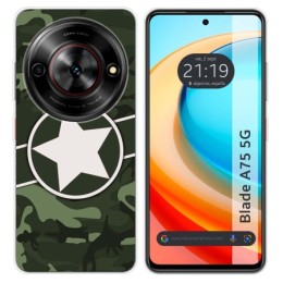 Funda Silicona para Zte Blade A75 5G diseño Camuflaje 01 Dibujos