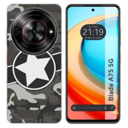 Funda Silicona para Zte Blade A75 5G diseño Camuflaje 02 Dibujos