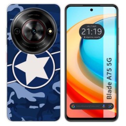 Funda Silicona para Zte Blade A75 5G diseño Camuflaje 03 Dibujos