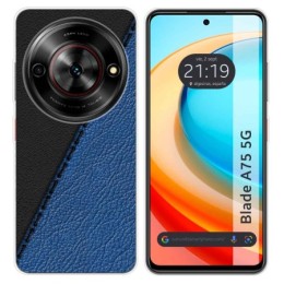 Funda Silicona para Zte Blade A75 5G diseño Cuero 02 Dibujos