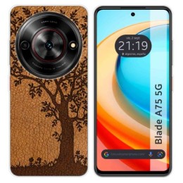 Funda Silicona para Zte Blade A75 5G diseño Cuero 03 Dibujos