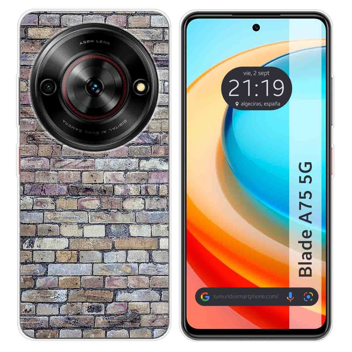 Funda Silicona para Zte Blade A75 5G diseño Ladrillo 02 Dibujos