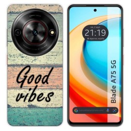 Funda Silicona para Zte Blade A75 5G diseño Madera 01 Dibujos