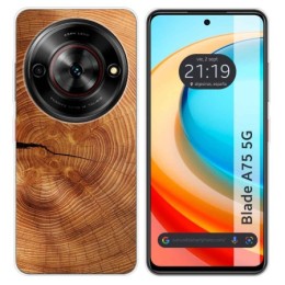 Funda Silicona para Zte Blade A75 5G diseño Madera 04 Dibujos