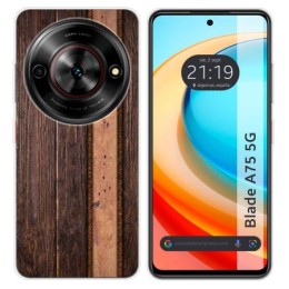 Funda Silicona para Zte Blade A75 5G diseño Madera 05 Dibujos