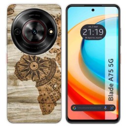 Funda Silicona para Zte Blade A75 5G diseño Madera 07 Dibujos