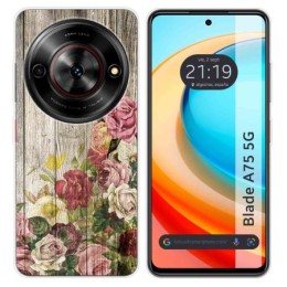 Funda Silicona para Zte Blade A75 5G diseño Madera 08 Dibujos