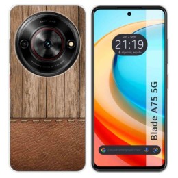 Funda Silicona para Zte Blade A75 5G diseño Madera 09 Dibujos