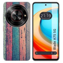 Funda Silicona para Zte Blade A75 5G diseño Madera 10 Dibujos