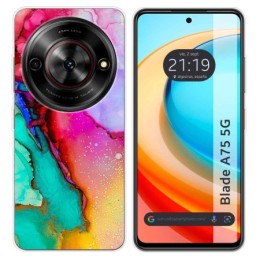 Funda Silicona para Zte Blade A75 5G diseño Mármol 15 Dibujos