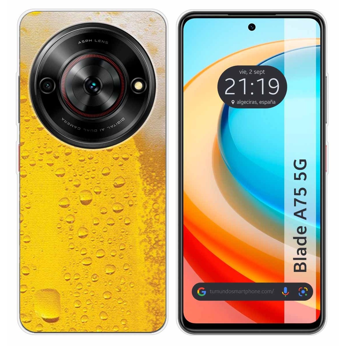 Funda Silicona para Zte Blade A75 5G diseño Cerveza Dibujos