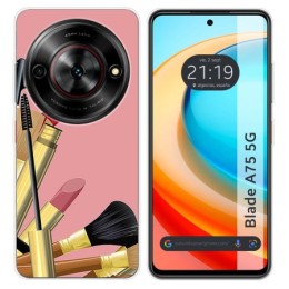 Funda Silicona para Zte Blade A75 5G diseño Brochas Dibujos